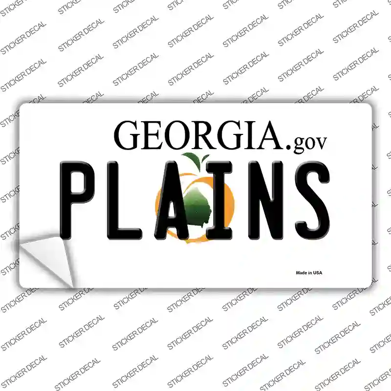 Plains Georgia Novelty Sticker Decal