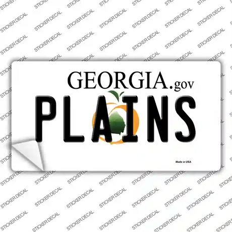 Plains Georgia Novelty Sticker Decal