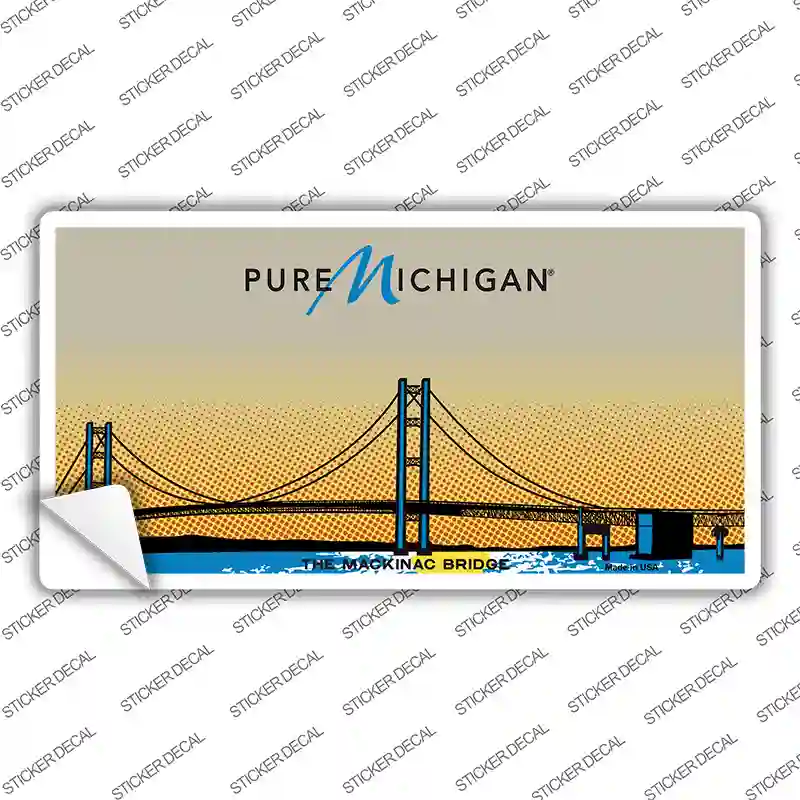 Pure Michigan Mackinac Bridge Novelty Sticker Decal