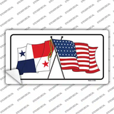Panama Crossed US Flag Novelty Sticker Decal