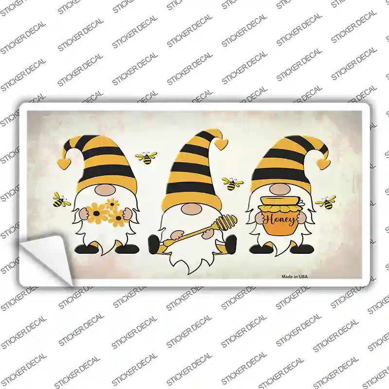 Gnomes Honeybees Novelty Sticker Decal