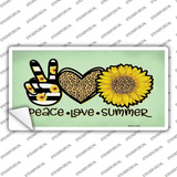 Peace Love Summer Sunflower Novelty Sticker Decal