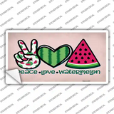 Peace Love Watermelon Novelty Sticker Decal