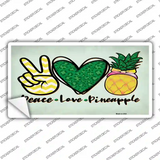 Peace Love Pineapple Novelty Sticker Decal