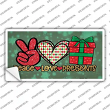 Peace Love Presents Novelty Sticker Decal