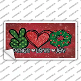 Peace Love Joy Novelty Sticker Decal