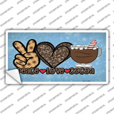Peace Love Cocoa Novelty Sticker Decal