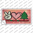 Peace Love Christmas Novelty Sticker Decal