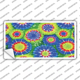 Blue Green Tie-Dye Novelty Sticker Decal