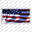 American Flag Wavy Novelty Sticker Decal