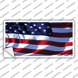 American Flag Wavy Novelty Sticker Decal