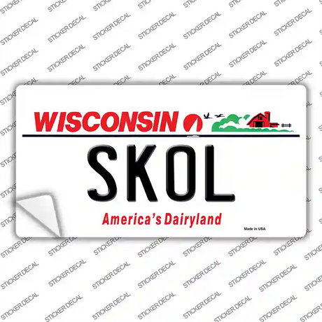 Skol Wisconsin Novelty Sticker Decal