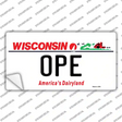 Ope Wisconsin Novelty Sticker Decal