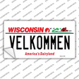 Velkommen Wisconsin Novelty Sticker Decal