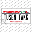 Tusen Takk Wisconsin Novelty Sticker Decal