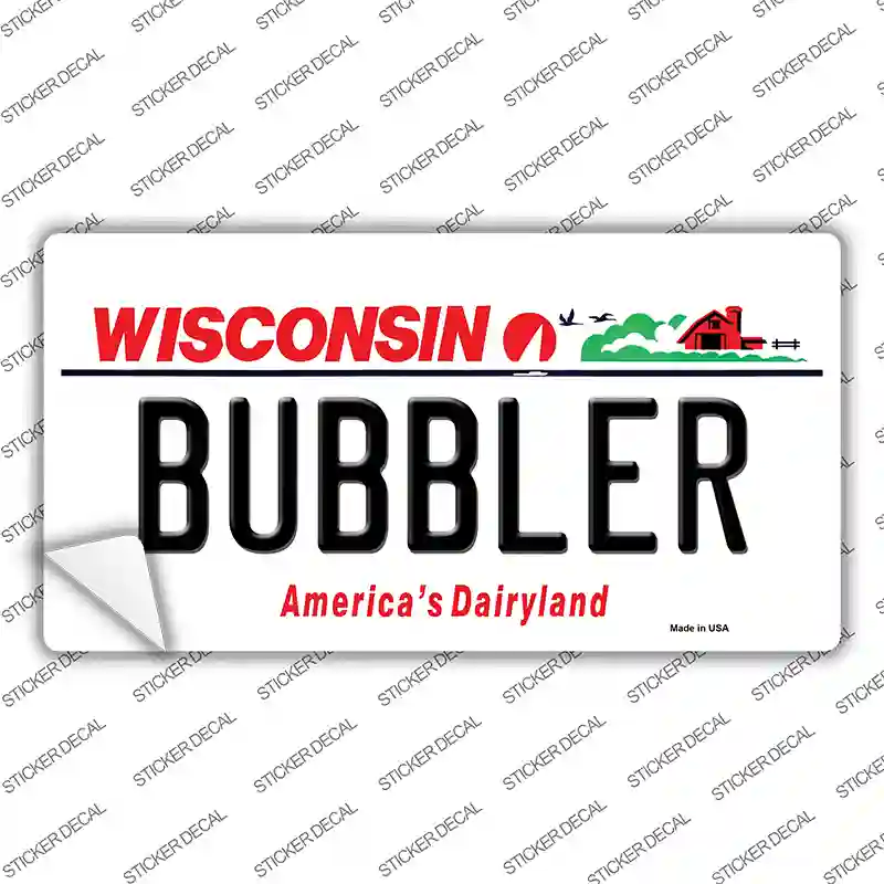 Bubbler Wisconsin Novelty Sticker Decal
