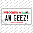 Aw Geez Wisconsin Novelty Sticker Decal