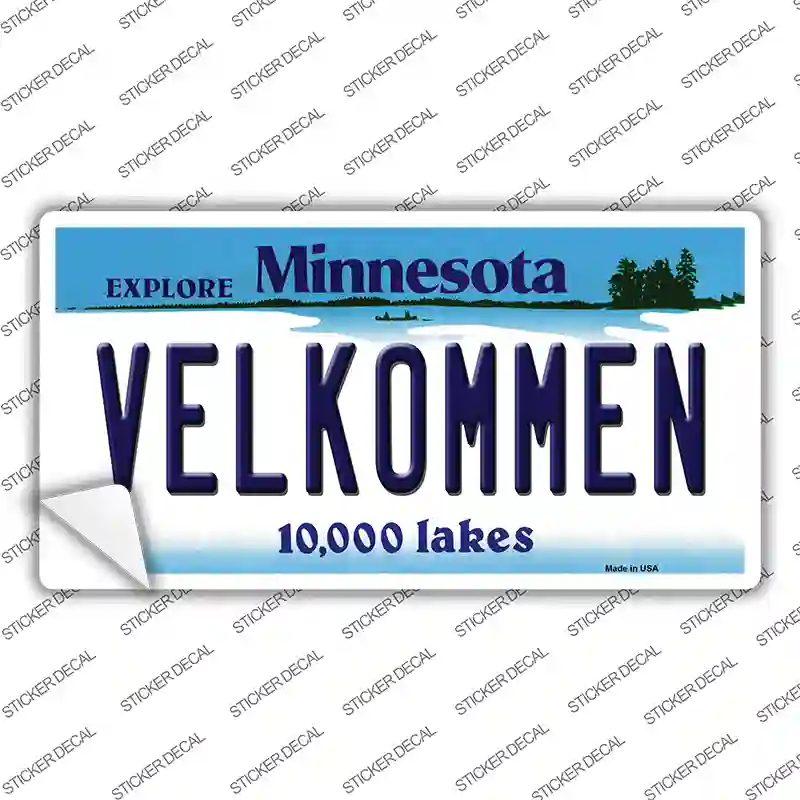 Velkommen Minnesota Novelty Sticker Decal