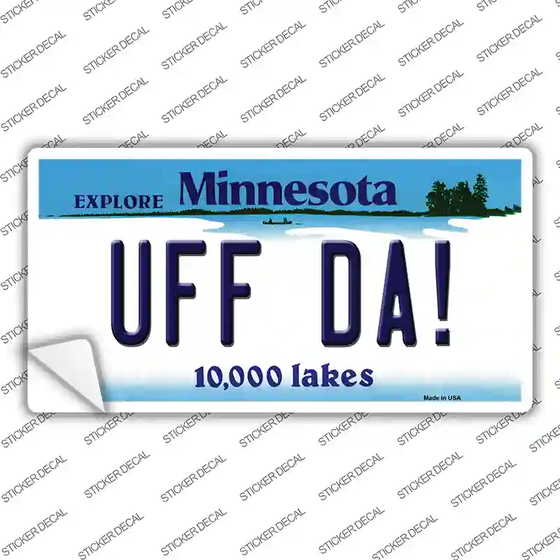Uff Da Minnesota Novelty Sticker Decal