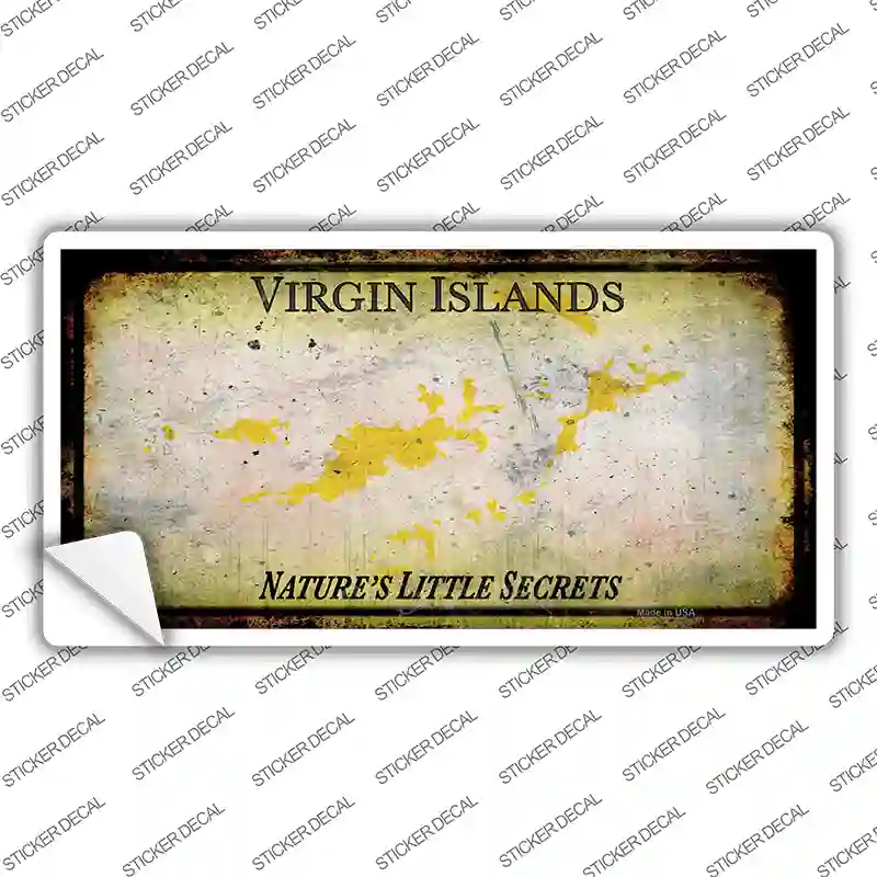 Virgin Islands Rusty Blank Novelty Sticker Decal