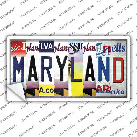 Maryland Strip Art Novelty Sticker Decal