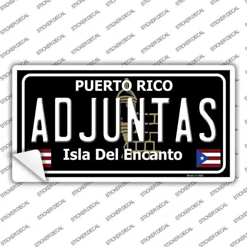 Adjuntas Puerto Rico Black Novelty Sticker Decal