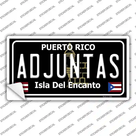 Adjuntas Puerto Rico Black Novelty Sticker Decal