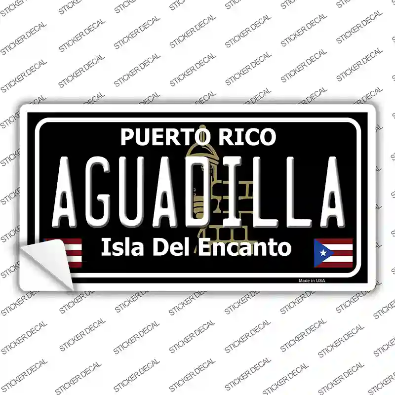 Aguadilla Puerto Rico Black Novelty Sticker Decal