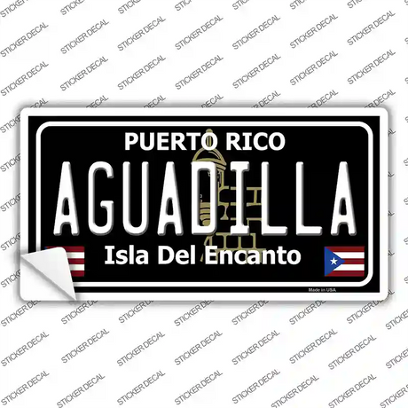 Aguadilla Puerto Rico Black Novelty Sticker Decal