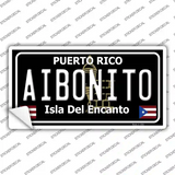 Aibonito Puerto Rico Black Novelty Sticker Decal