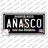 Anasco Puerto Rico Black Novelty Sticker Decal