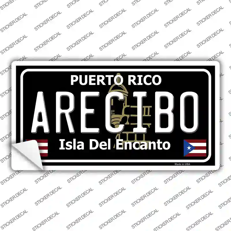 Arecibo Puerto Rico Black Novelty Sticker Decal