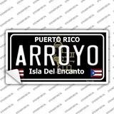 Arroyo Puerto Rico Black Novelty Sticker Decal