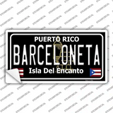 Barceloneta Puerto Rico Black Novelty Sticker Decal