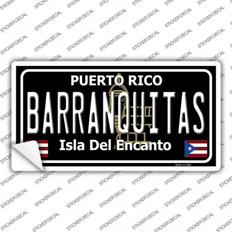 Barranquitas Puerto Rico Black Novelty Sticker Decal