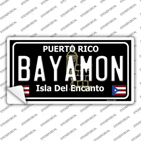 Bayamon Puerto Rico Black Novelty Sticker Decal