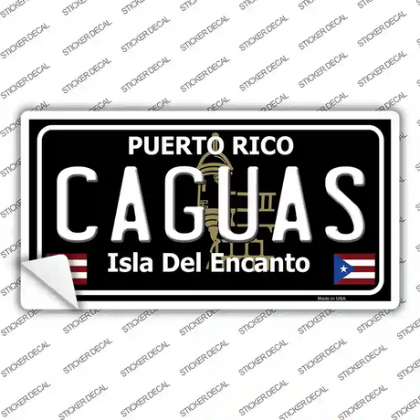Caguas Puerto Rico Black Novelty Sticker Decal