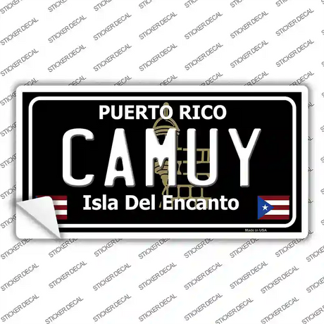 Camuy Puerto Rico Black Novelty Sticker Decal