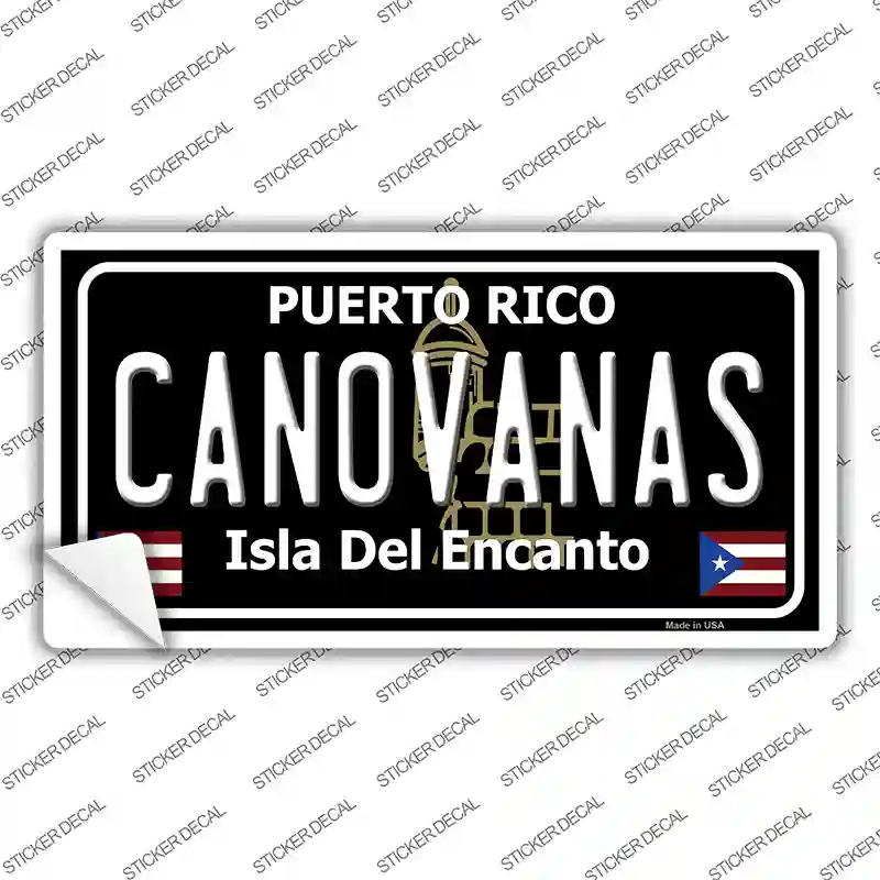 Canovanas Puerto Rico Black Novelty Sticker Decal