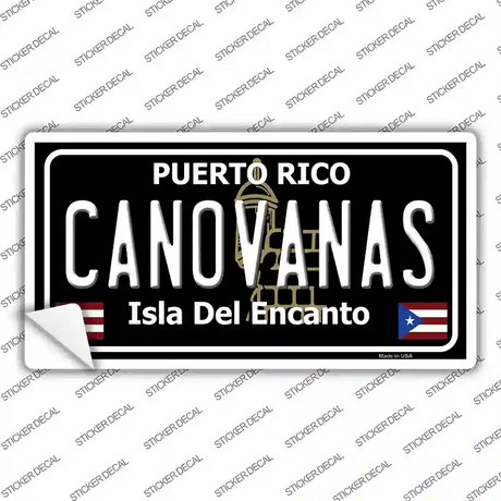 Canovanas Puerto Rico Black Novelty Sticker Decal