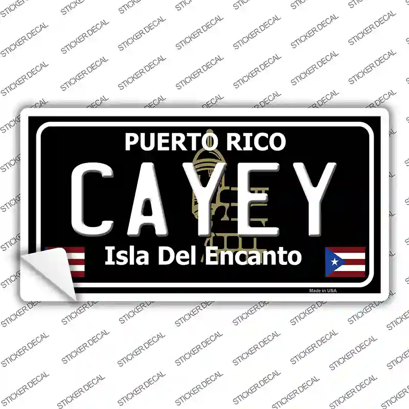 Cayey Puerto Rico Black Novelty Sticker Decal