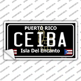 Ceiba Puerto Rico Black Novelty Sticker Decal
