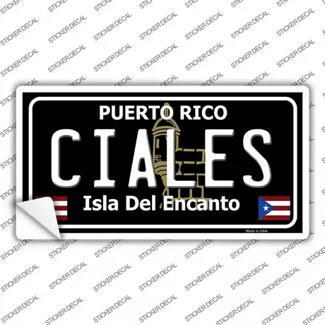 Ciales Puerto Rico Black Novelty Sticker Decal