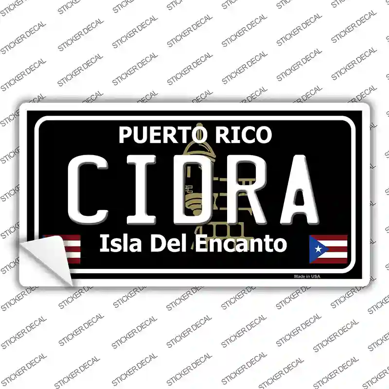 Cidra Puerto Rico Black Novelty Sticker Decal
