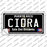 Cidra Puerto Rico Black Novelty Sticker Decal