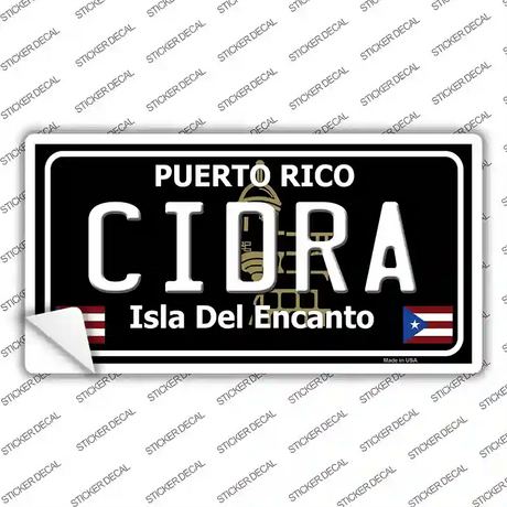 Cidra Puerto Rico Black Novelty Sticker Decal