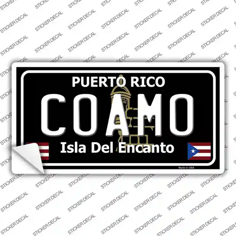 Coamo Puerto Rico Black Novelty Sticker Decal