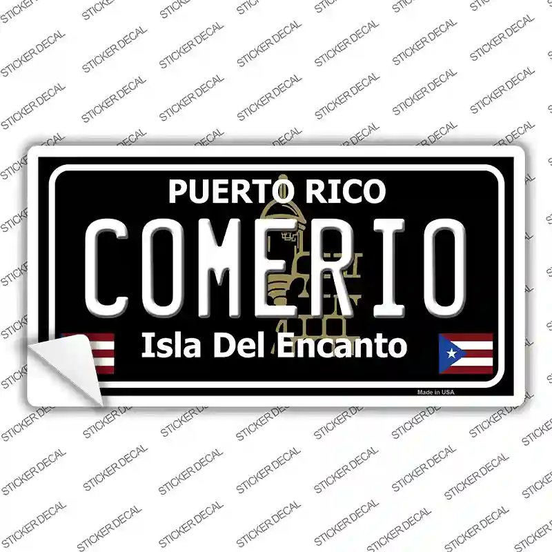 Comerio Puerto Rico Black Novelty Sticker Decal