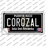 Corozal Puerto Rico Black Novelty Sticker Decal
