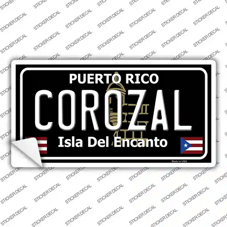 Corozal Puerto Rico Black Novelty Sticker Decal